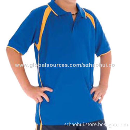 Boys' Customized Sports Polo Shirt, Made of Cotton Pique, Many Colors Available